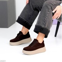 Кроссовки женские натуральная-замша шоколад 36,38,39,40,41р