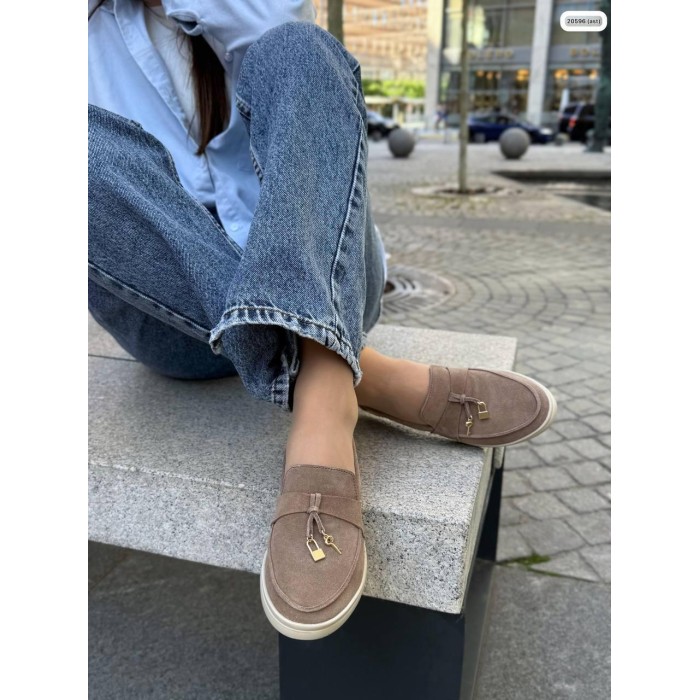 Туфлі/Лофери жіночі натуральна замша капучино 36р