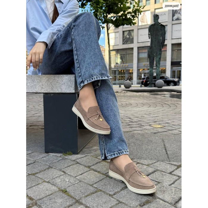 Туфлі/Лофери жіночі натуральна замша капучино 36р