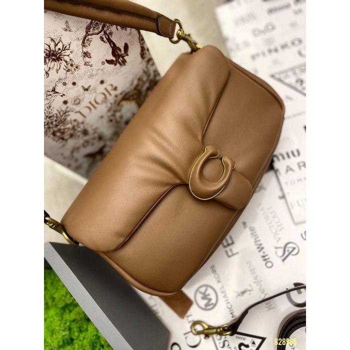 Сумка жіноча 2 відділення натуральної шкіри Молочний шоколад