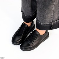 Кеды женские натуральная кожа черные 37,38,39,40р.