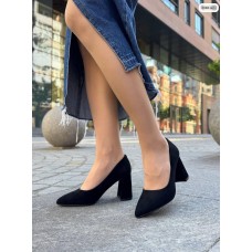 Туфлі жіночі натуральна замша чорні 35р