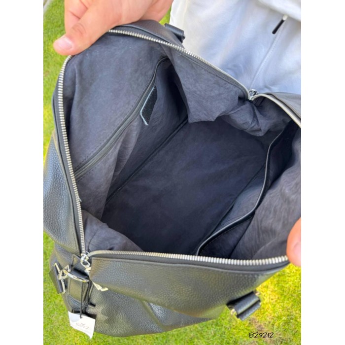 Сумка дорожня натуральна шкіра Чорна