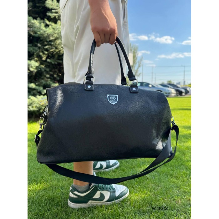 Сумка дорожня натуральна шкіра Чорна