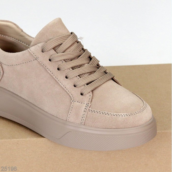 Кеди жіночі натуральна замша колір беж 39,41р.