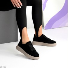 Кеди жіночі натуральна замша чорні 38,39р