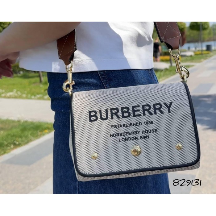 Сумка жіноча Burberry міні натуральна шкіра/ комбінована  Беж