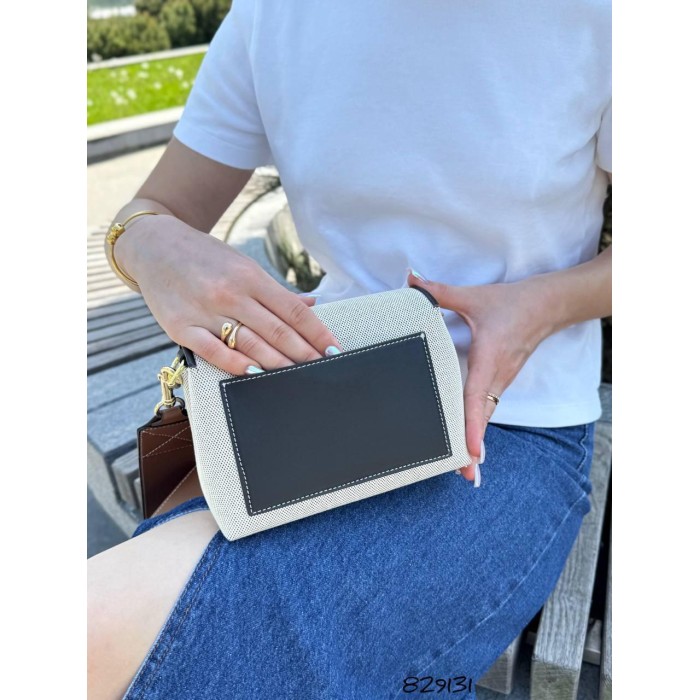 Сумка жіноча Burberry міні натуральна шкіра/ комбінована  Беж