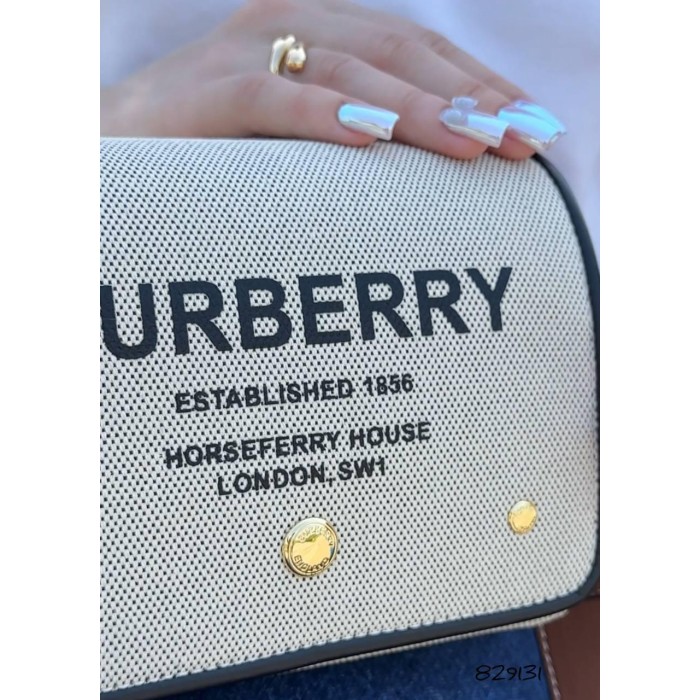 Сумка жіноча Burberry міні натуральна шкіра/ комбінована  Беж