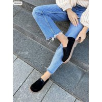 Туфлі/Лофери жіночі натуральна замша Чорні 36,37р