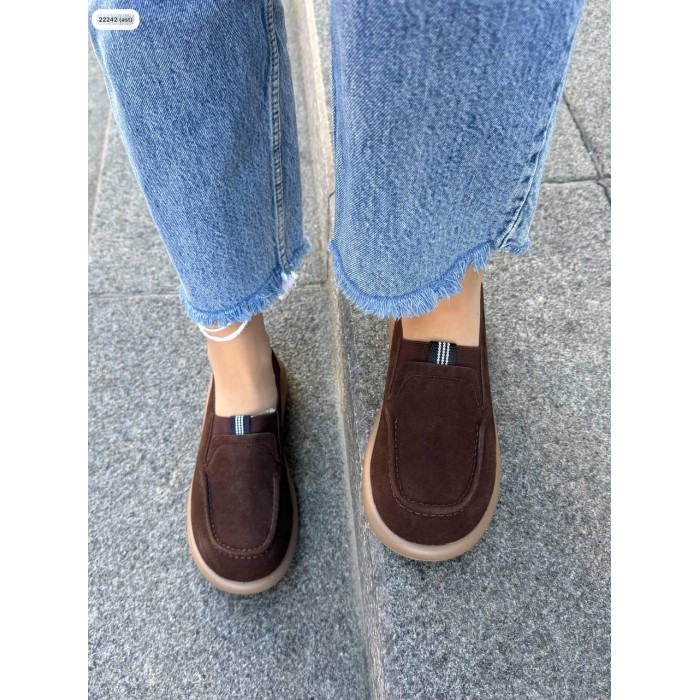 Туфлі/Лофери жіночі натуральна замша колір: Шоколад 39р