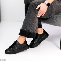 Кеды женские натуральная кожа черные 37,38,39,40р