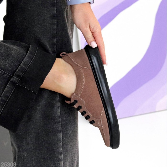 Кеди жіночі натуральна замша колір беж 38,39,40р.