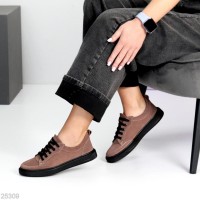 Кеди жіночі натуральна замша колір беж 38,39,40р.