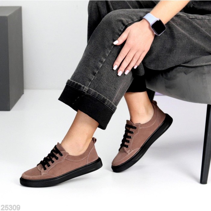 Кеди жіночі натуральна замша колір беж 38,39,40р.