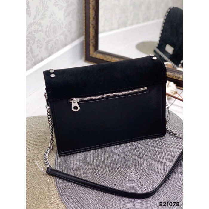 Сумка жіноча Джейкобс натуральна замша/шкіра Колір: Чорний