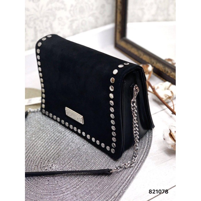 Сумка жіноча Джейкобс натуральна замша/шкіра Колір: Чорний