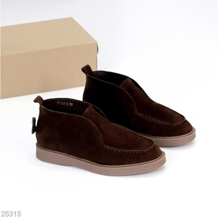 Лофери жіночі натуральна замша колір-шоколад 39,40,41р