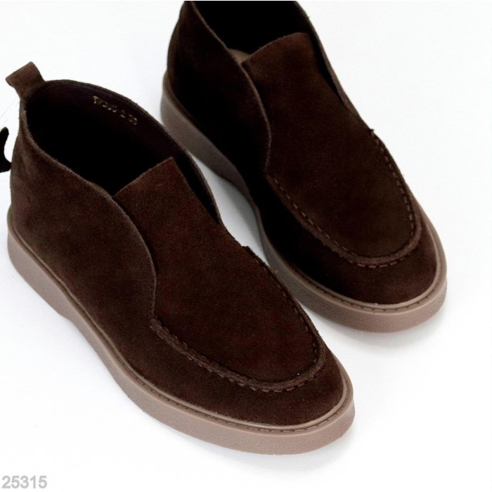 Лофери жіночі натуральна замша колір-шоколад 39,40,41р