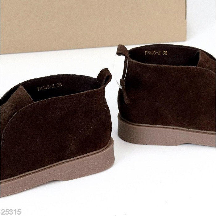 Лофери жіночі натуральна замша колір-шоколад 39,40,41р