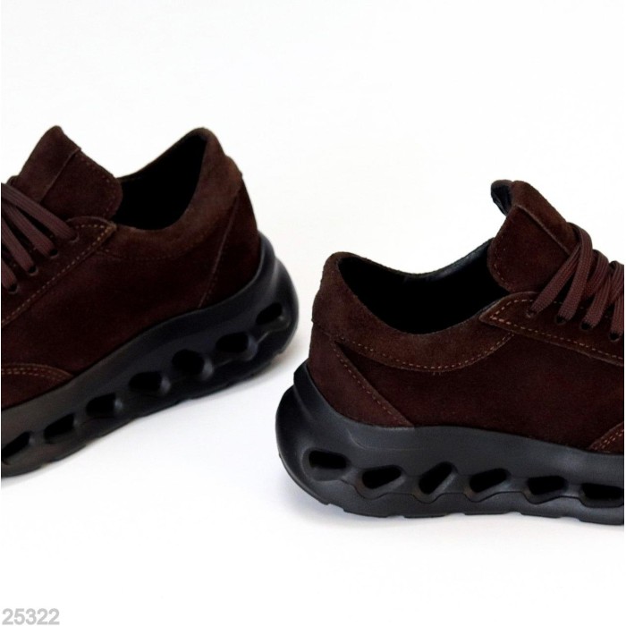 Кросівки жіночі натуральна-замша шоколад 36,39р