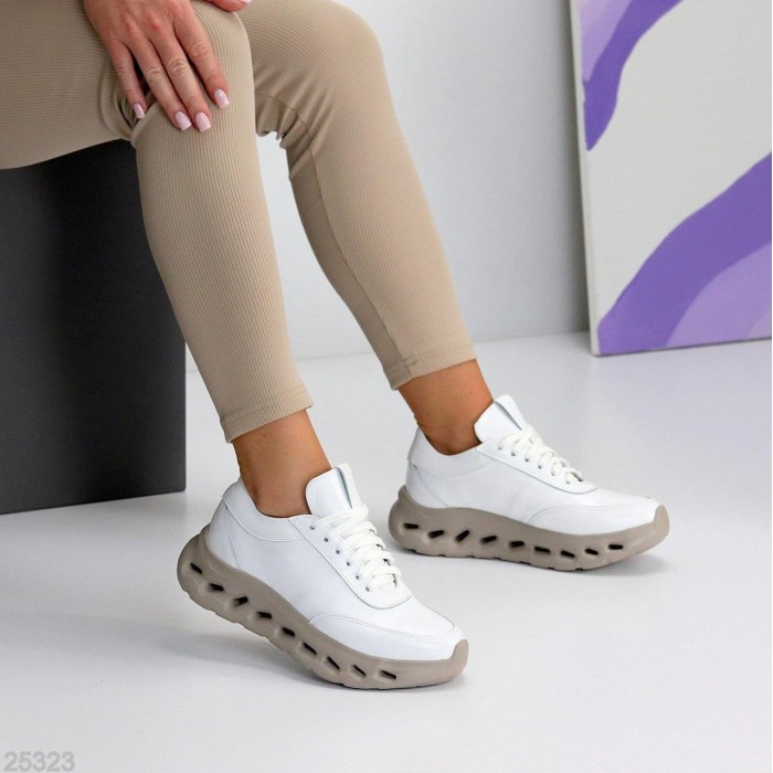 Кросівки жіночі натуральна шкіра білі 36,37,38р