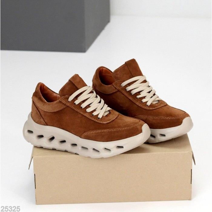 Кросівки жіночі натуральна замша колір беж 36,37,38р