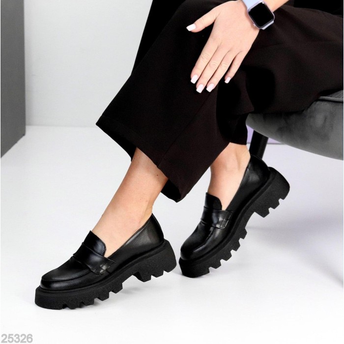 Лоферы женские натуральная кожа черные 36,38р