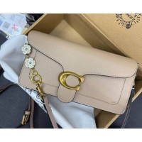 Сумка женская Coach 2 отдела из натуральной люкс кожи Кемел, Капучино, Чёрная