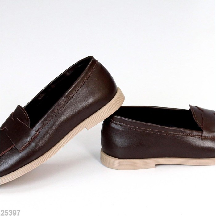 Лофери жіночі натуральна шкіра колір-шоколад 36,37,38,39,40р