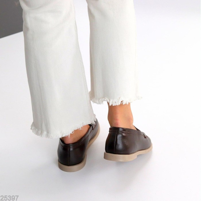 Лофери жіночі натуральна шкіра колір-шоколад 36,37,38,39,40р