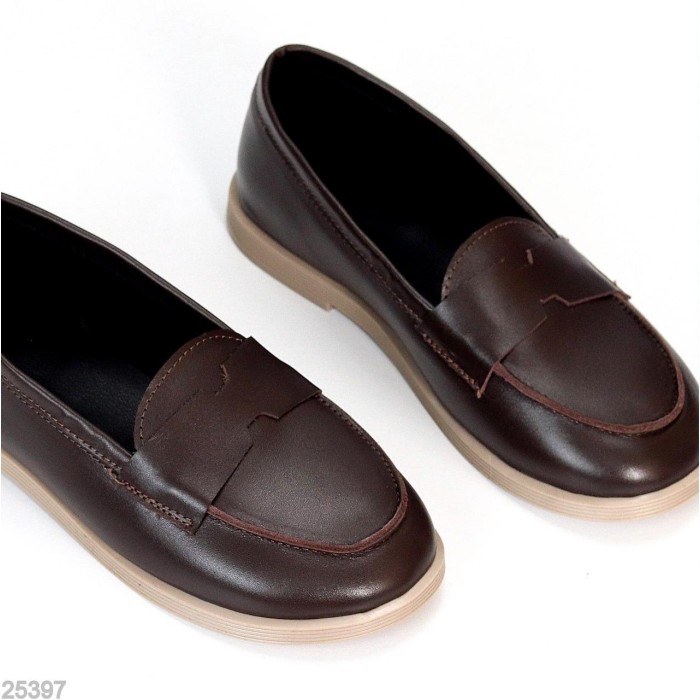 Лофери жіночі натуральна шкіра колір-шоколад 36,37,38,39,40р