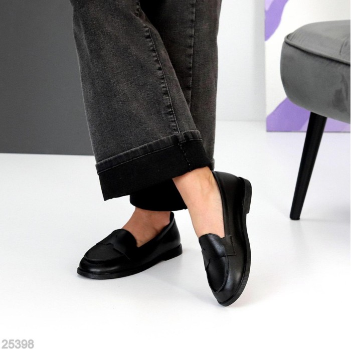 Лофери жіночі натуральна шкіра чорні 36,37,38,39р