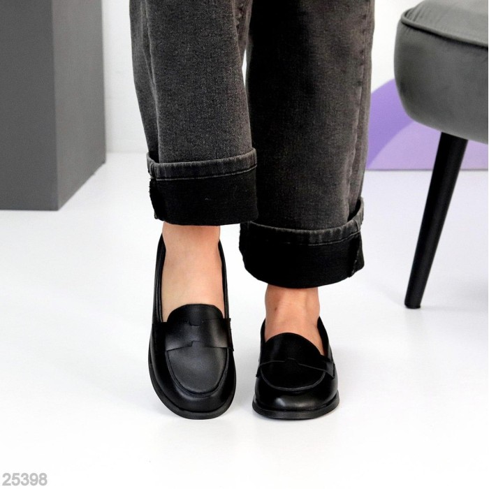 Лофери жіночі натуральна шкіра чорні 36,37,38,39р