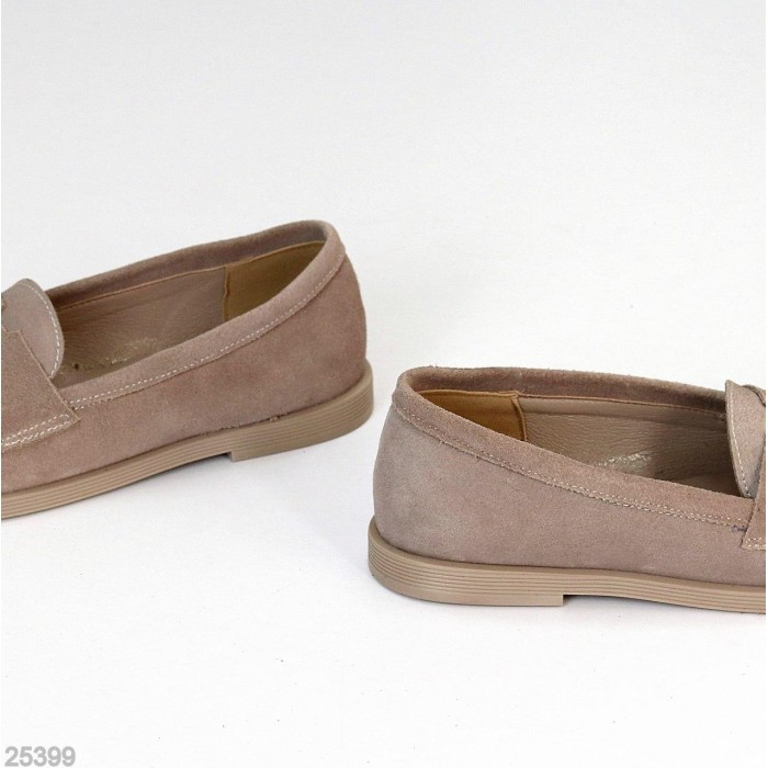 Лофери жіночі натуральна замша беж 36,37,38,39,40р