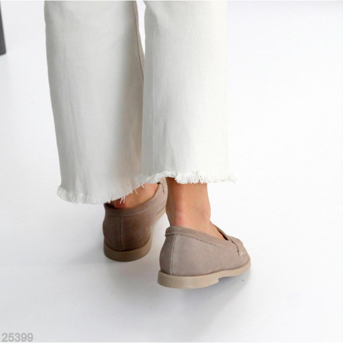 Лофери жіночі натуральна замша беж 36,37,38,39,40р