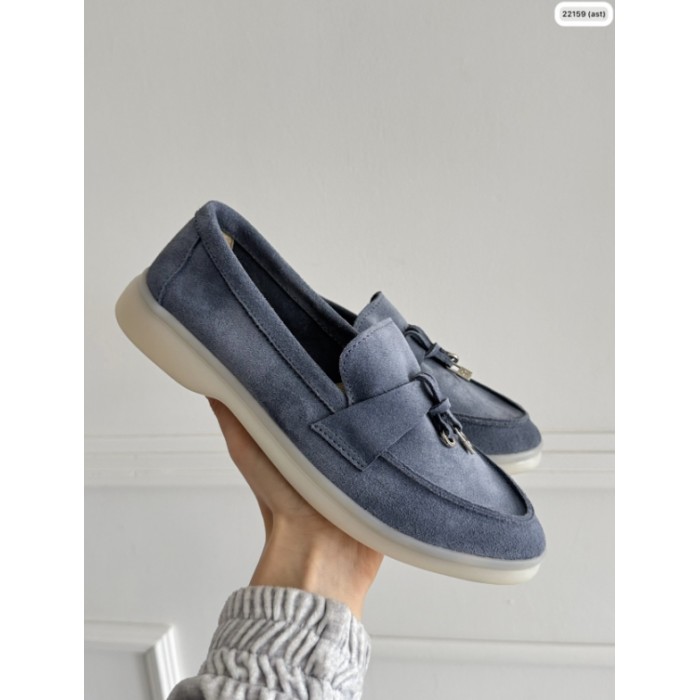 Туфлі/Лофери жіночі колір:джинс натуральна замша 39р