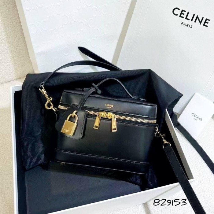 Сумка/валізка жіноча Селін з натуральної шкіри Чорна