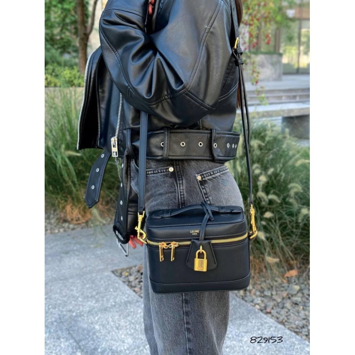 Сумка/валізка жіноча Селін з натуральної шкіри Чорна