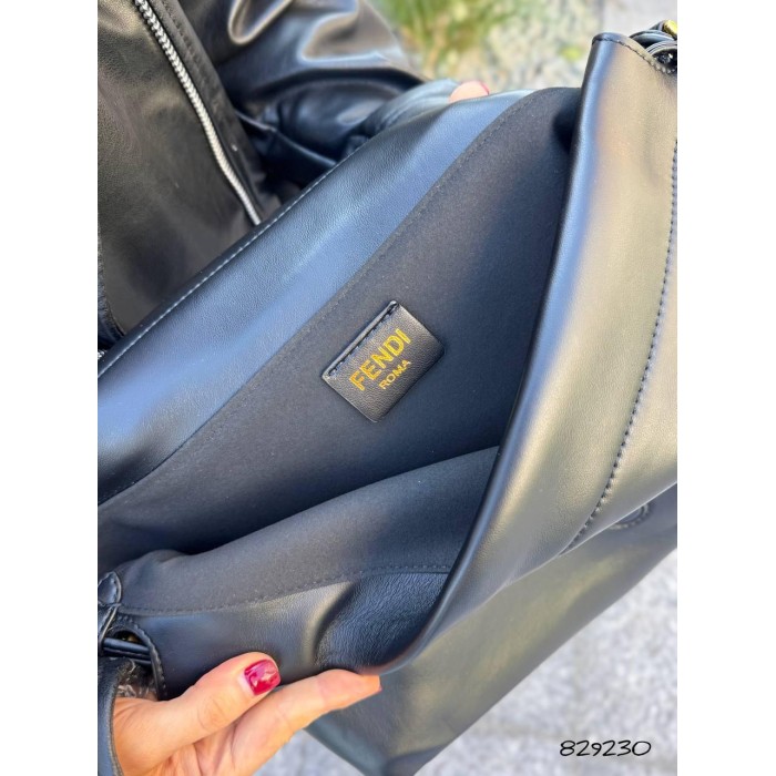 Сумка жіночий комбінована шкіра /текстиль щільний водостійкий Чорна, Шоколад