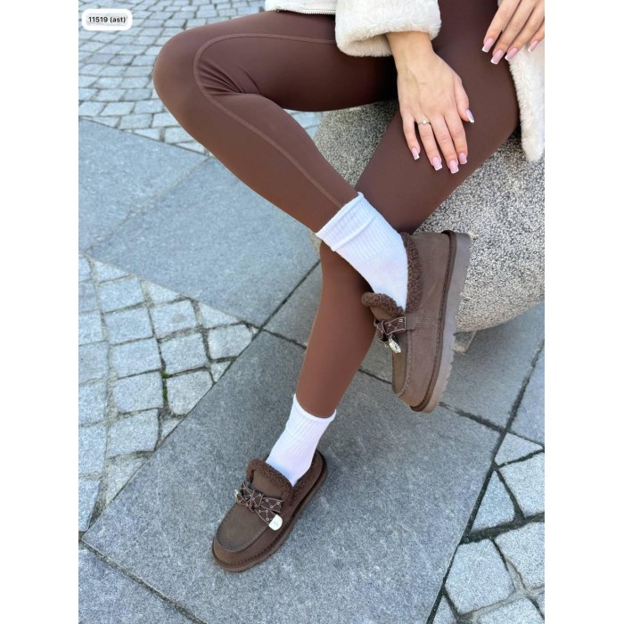 Уггі жіночі натуральна замша колір: шоколад зима на 36р.