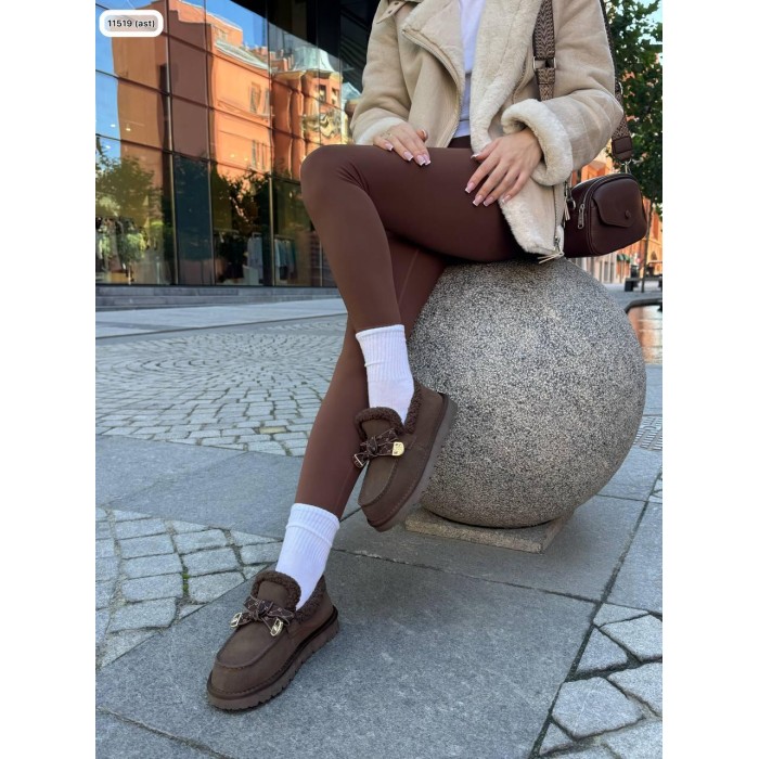 Уггі жіночі натуральна замша колір: шоколад зима на 36р.