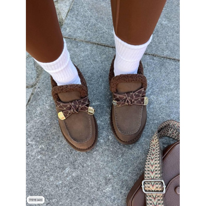 Уггі жіночі натуральна замша колір: шоколад зима на 36р.