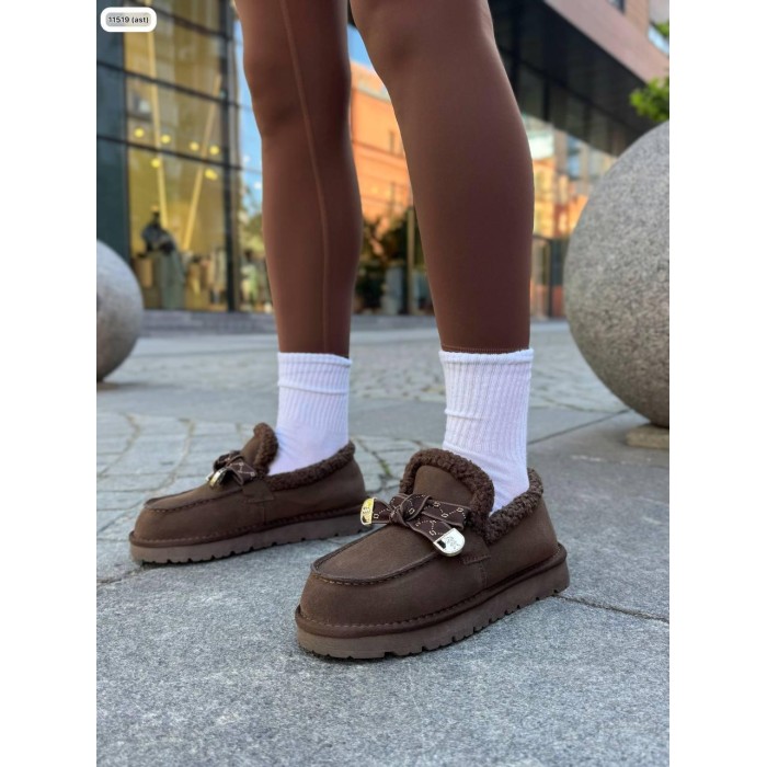 Уггі жіночі натуральна замша колір: шоколад зима на 36р.