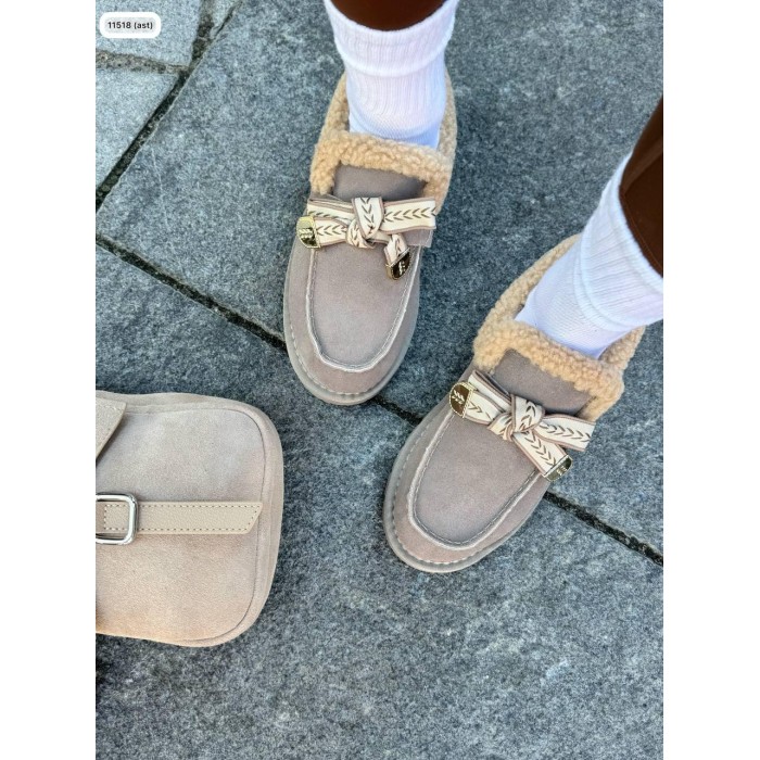 Уггі жіночі натуральна замша колір: беж зима на 35.5р.