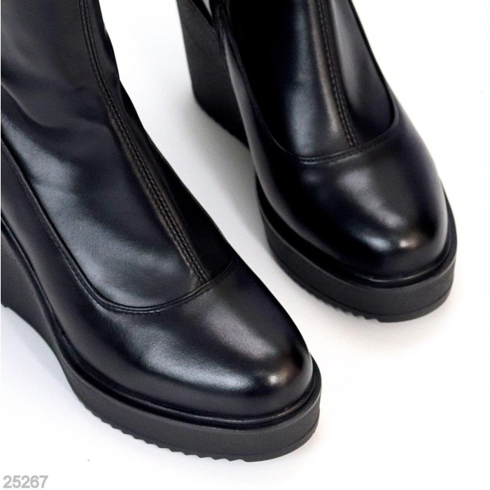 Ботильйони жіночі еко-шкіра колір-чорний демі 40р