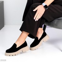 Лофери жіночі натуральна замша чорні 37,38,40р