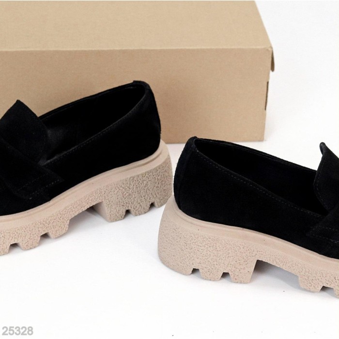 Лоферы женские натуральная замша черные 37,38,40р