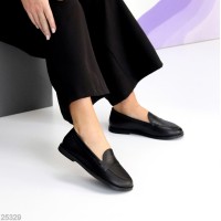 Лоферы женские натуральная кожа черные 36,37,38,40р