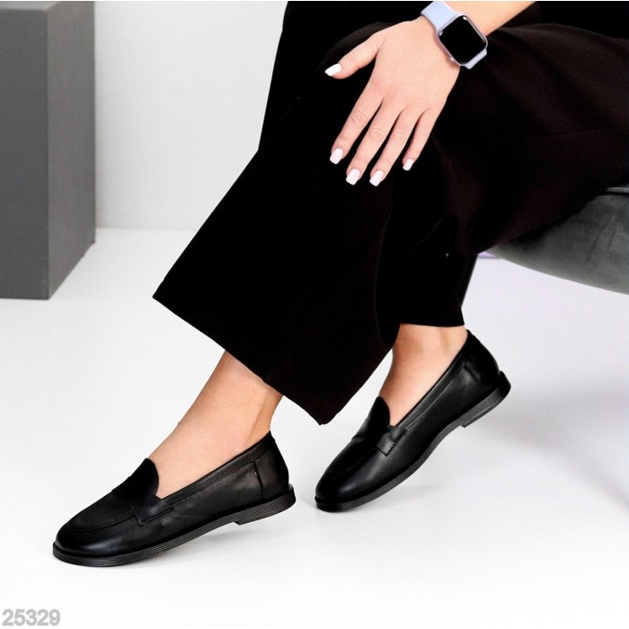 Лофери жіночі натуральна шкіра чорні 36,37,38,40р